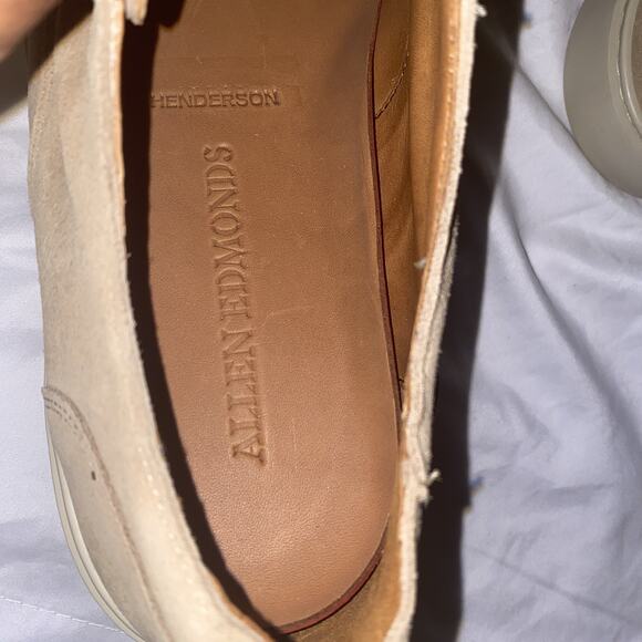 Allen Edmonds "HENDERSON" Men's Lace-Up Derby Sneakers Size 11 D Bone Suede - Picture 11 of 11